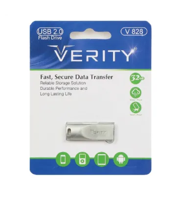 تصویر  فلش مموری وریتی مدل V828 ظرفیت 32 گیگابایت نقره ای