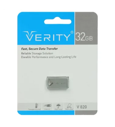 تصویر  فلش مموری وریتی 32 گیگابایت نقره ای