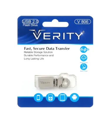 تصویر  فلش مموری وریتی مدل V806 ظرفیت 64 گیگابایت نقره ای
