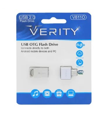تصویر  فلش مموری وریتی مدل V8110 USB2.0 +تبدیل OTG-64GB