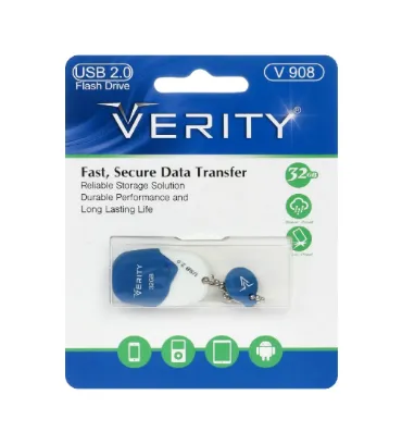 تصویر  فلش مموری وریتی مدل V908 ظرفیت 32 گیگابایت آبی