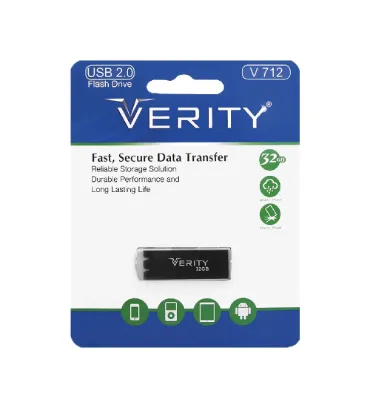 فلش مموری وریتی مدل V712 ظرفیت 32 گیگابایت مشکی