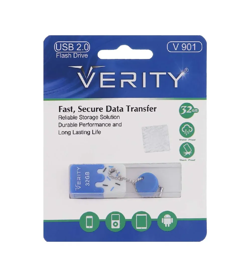 تصویر  فلش مموری وریتی مدل V901 ظرفیت 32 گیگابایت آبی