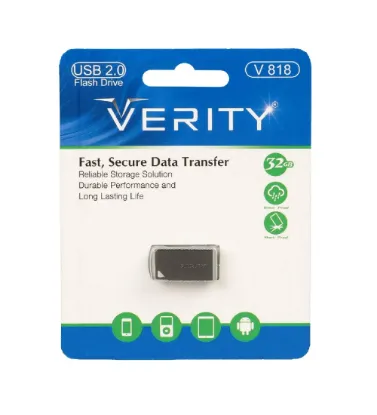 تصویر  فلش مموری وریتی مدل V818 ظرفیت 32 گیگابایت مشکی