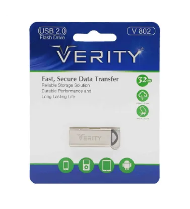 تصویر  فلش مموری وریتی مدل V802 ظرفیت 32 گیگابایت نقره ای