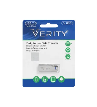 فلش مموری وریتی مدل V803 ظرفیت 32 گیگابایت نقره ای