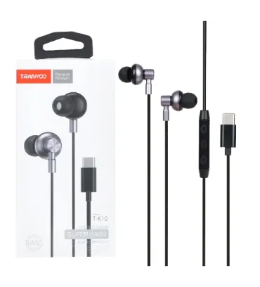 تصویر هندزفری با سیم ترانیو مدل T-K10 با پورت Type-C