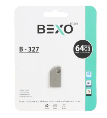 تصویر  فلش مموری بکسو 64 گیگابایت مدل B-327 USB2.0