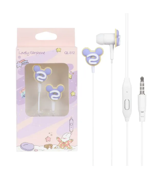 تصویر  هندزفری با سیم لاولی مدل QL-512 طرح 9 تصویر  هندزفری با سیم لاولی مدل QL-512 طرح 9