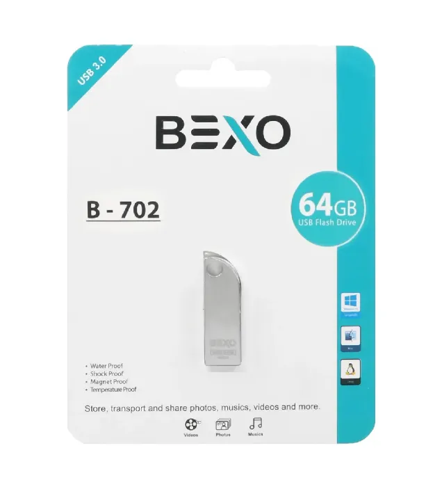 تصویر  فلش مموری بکسو مدل B-702 USB3.0 ظرفیت 64 گیگابایت