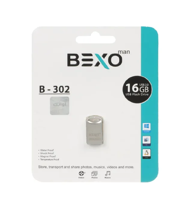 تصویر  فلش مموری بکسو 16 گیگابایت مدل B-302 USB2.0