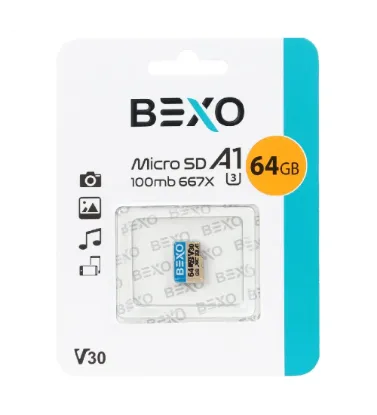 تصویر  کارت حافظه 64 گیگابایت بکسو 667X microSDXC UHS-I U3 Class10-100MB/s