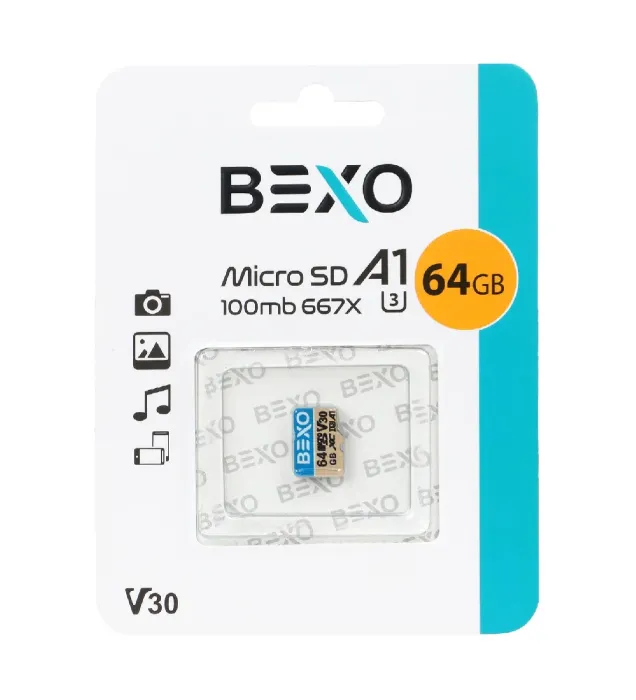 تصویر  کارت حافظه 64 گیگابایت بکسو 667X microSDXC UHS-I U3 Class10-100MB/s