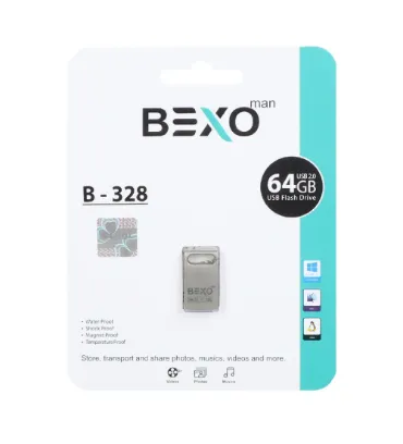 تصویر  فلش مموری بکسو مدل B-328 USB 2.0 ظرفیت 64 گیگابایت
