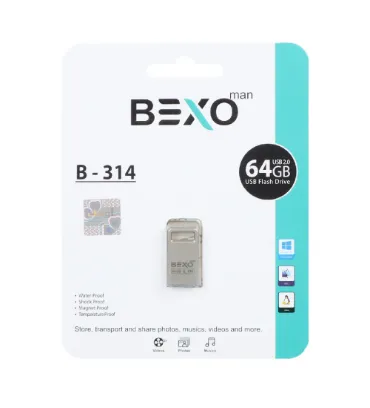 فلش مموری بکسو مدل B-314 USB2.0 ظرفیت 64 گیگابایت