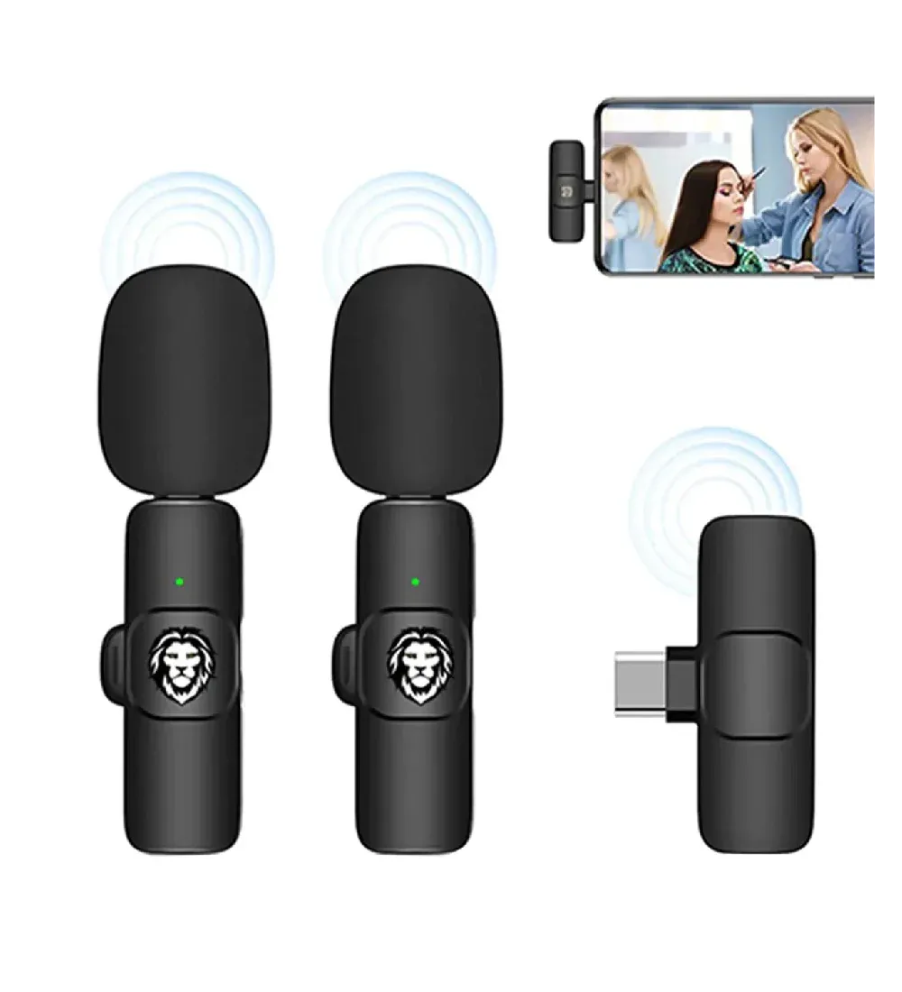 تصویر  میکروفن یقه‌ای گرین لاین Type-C مدل 2in1 Digital Display