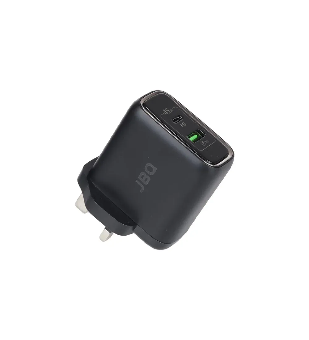 تصویر  شارژر دیواری جی بی کیو 45 وات مدل HC-745 (دو پورت)