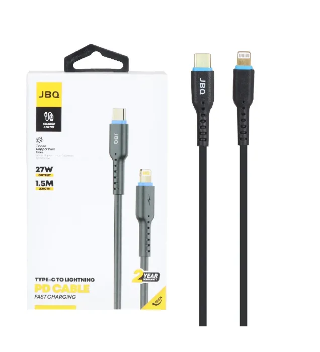 تصویر  کابل شارژ 1.5 متری PD و فست جی بی کیو Type-C to Lightning مدل CA-722