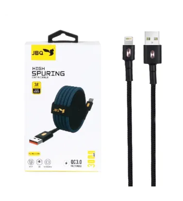 تصویر  کابل شارژ 3 متری فست آیفون جی بی کیو مدل CA-111