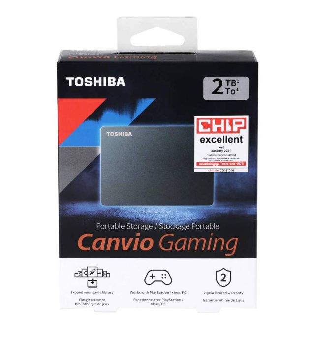 تصویر  هارد اکسترنال توشیبا مدل Canvio Gaming ظرفیت 2 ترابایت