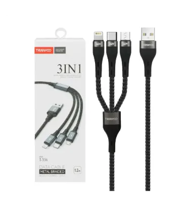تصویر کابل شارژ فست 1.2 متری ترانیو مدل T-XS6