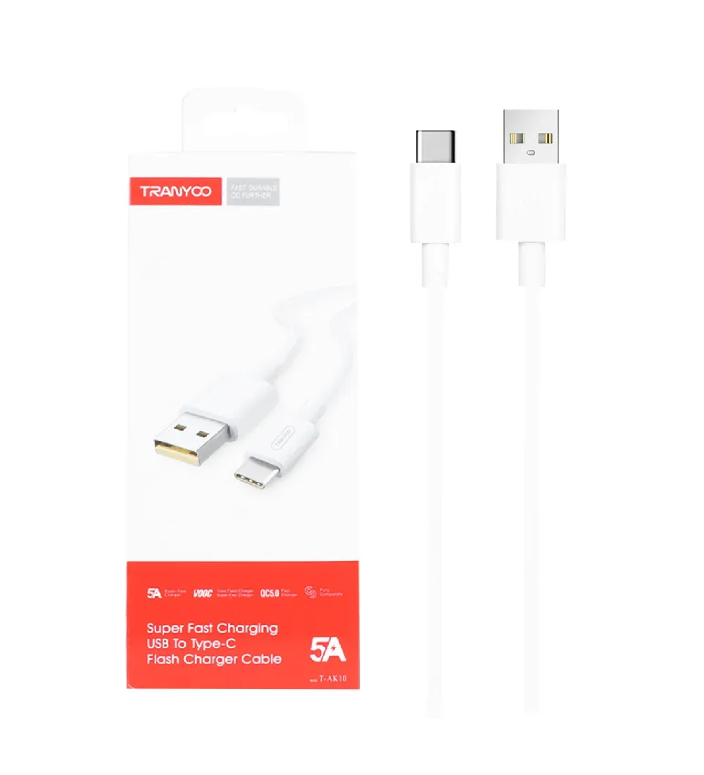 تصویر  کابل شارژ فست ترانیو Type-C مدل T-AK10