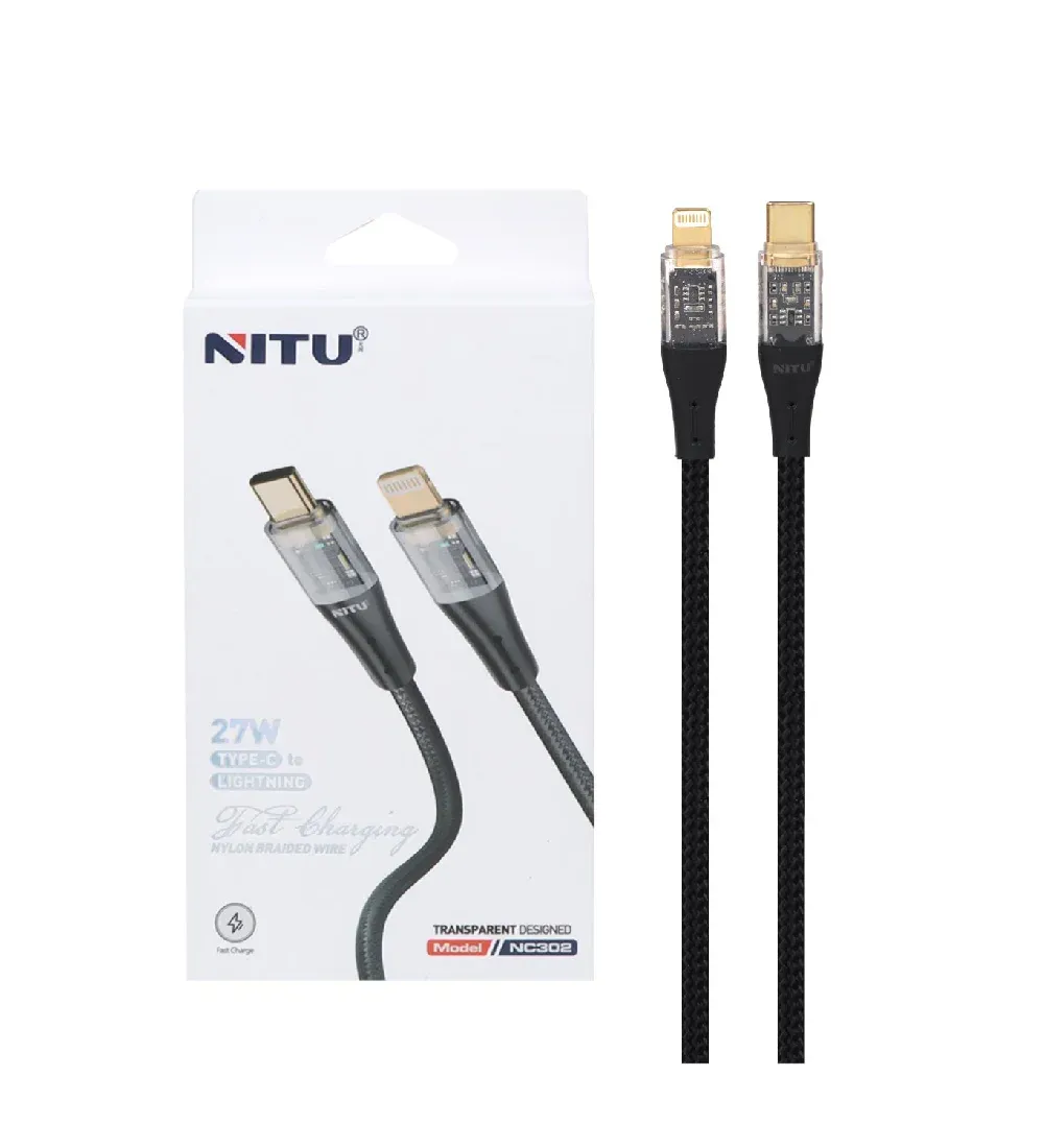 تصویر  کابل شارژ فست نیتو Type-C To Lightning مدل NC302