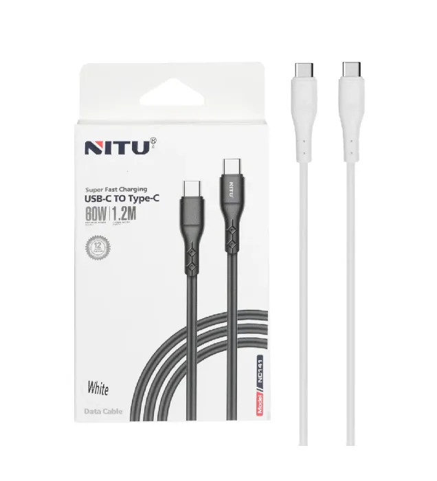 تصویر  کابل شارژ فست 1.2 متری نیتو Type-C to Type-C مدل NC141