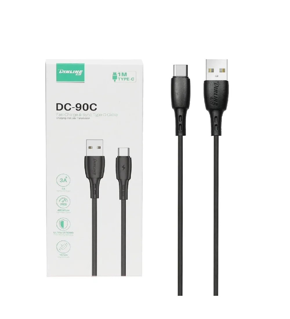تصویر  کابل شارژ فست دینلاین Type-C مدل DC-90C