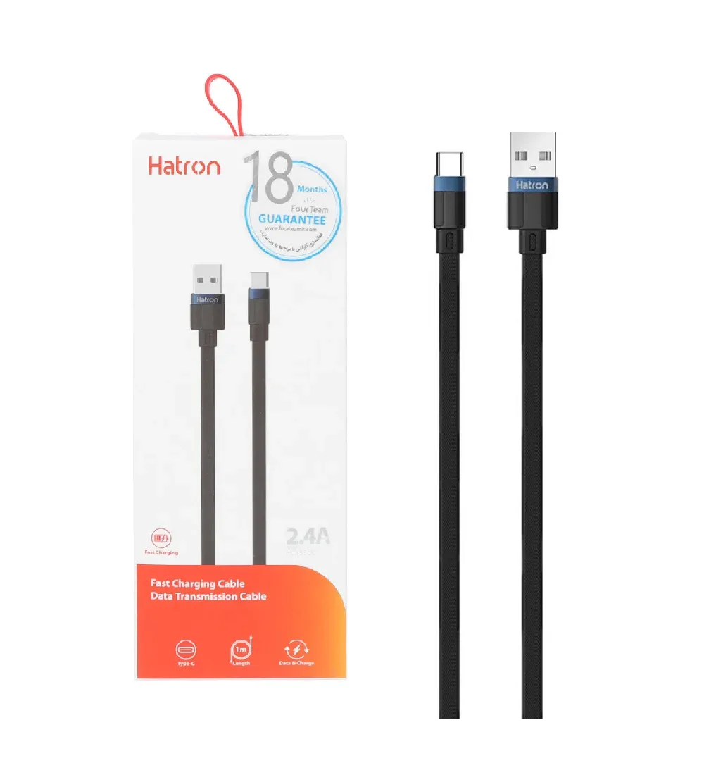 تصویر  کابل شارژ فست هترون Type-C مدل HC155UC