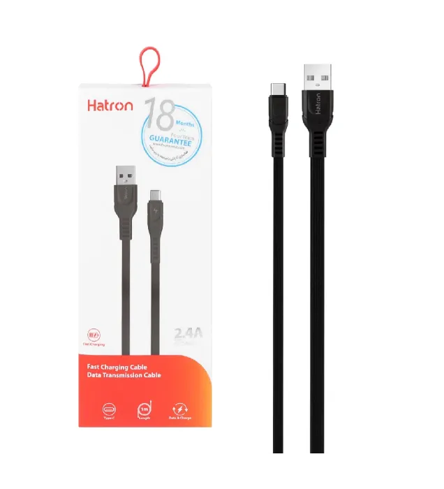 تصویر  کابل شارژ فست هترون Type-C مدل HC154UC
