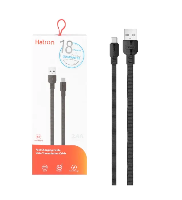 تصویر  کابل شارژ فست هترون Type-C مدل HC145UC
