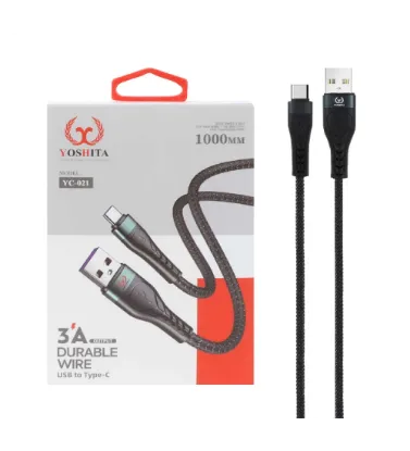 تصویر  کابل شارژ فست یوشیتا Type-C مدل YC-021