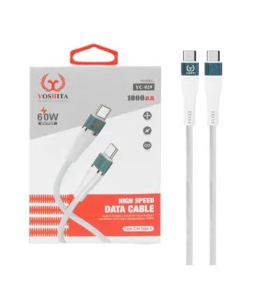 تصویر  کابل شارژ فست یوشیتا Type-C To Type-C مدل YC-029