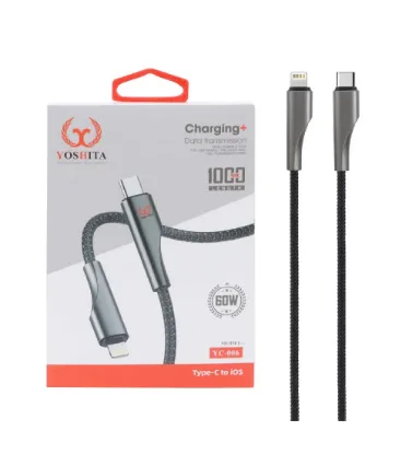 تصویر  کابل شارژ فست یوشیتا Type-C مدل YC-006
