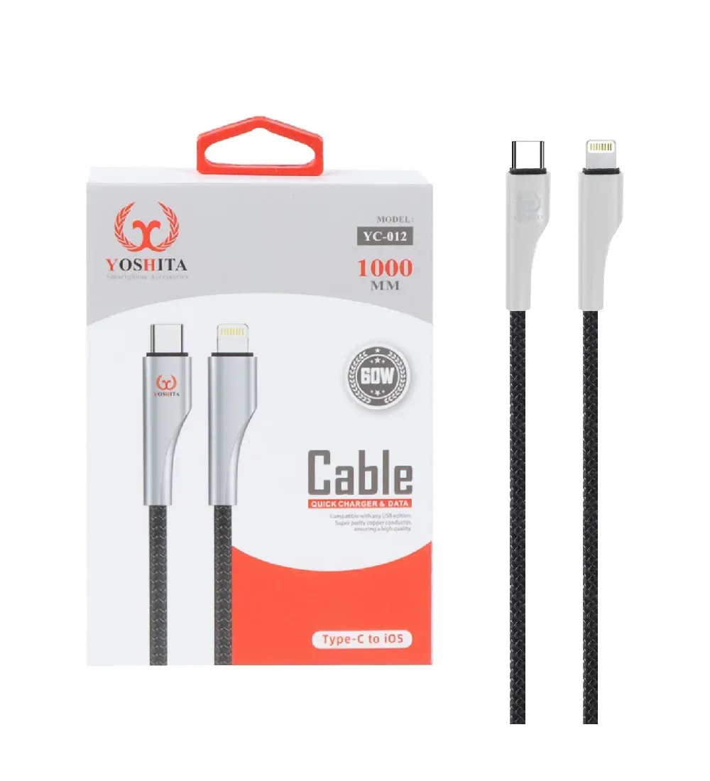 تصویر  کابل شارژ فست یوشیتا Type-C مدل YC-012