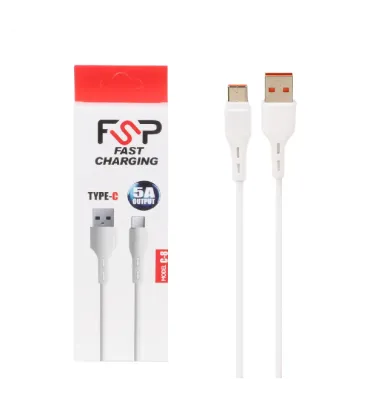 تصویر  کابل شارژ فست Type-C اف اس پی مدل C-8