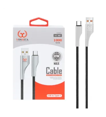 تصویر  کابل شارژ فست Type-C یوشیتا مدل YC-007