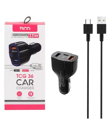 شارژر فندکی تسکو مدل TCG 36 توان 33 وات