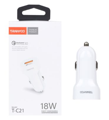 شارژر فندکی ترانیو مدل T-C21 توان 18 وات