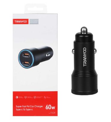 شارژر فندکی ترانیو مدل T-C24 توان 60 وات