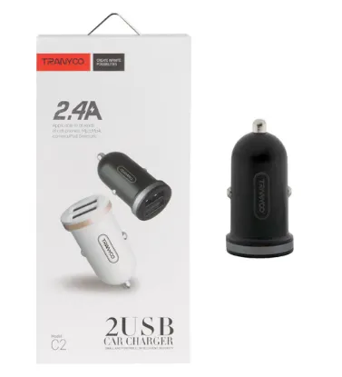 تصویر  شارژر فندکی ترانیو مدل C2 توان 12 وات