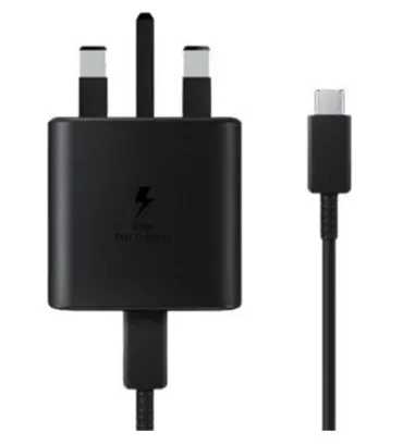 تصویر شارژر دیواری سامسونگ 45 وات مدل EP-T4510 با کابل تبدیل USB-C (سه پین)