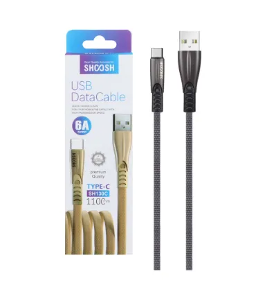 تصویر  کابل شارژ 1.1 متری فست شارژ Type-C شوش مدل SH130C