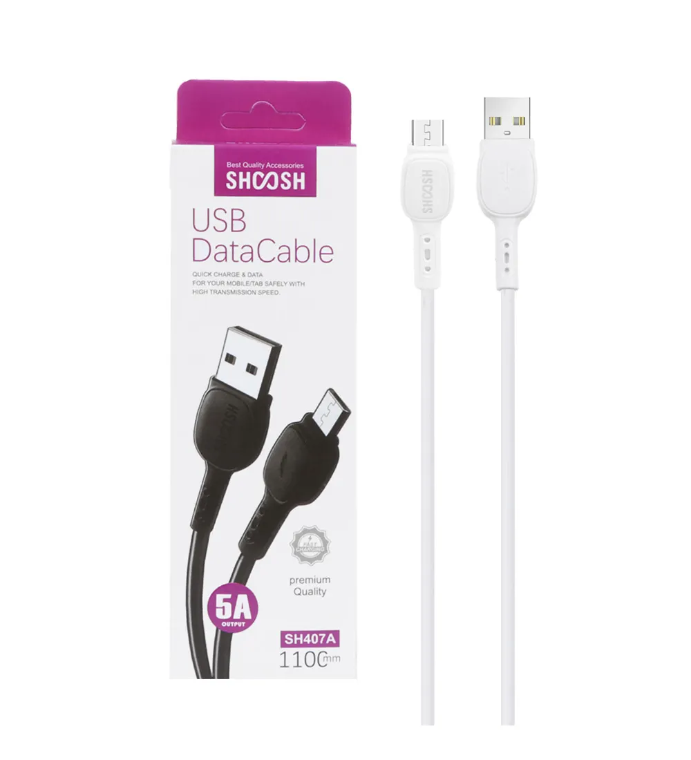 تصویر  کابل شارژ فست اندروید شوش مدل SH407A طول 1.1 متر