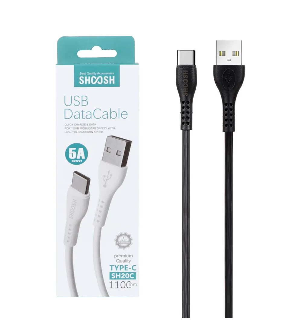 تصویر  کابل شارژ 1.1 متری فست شارژ Type-C شوش مدل SH20C
