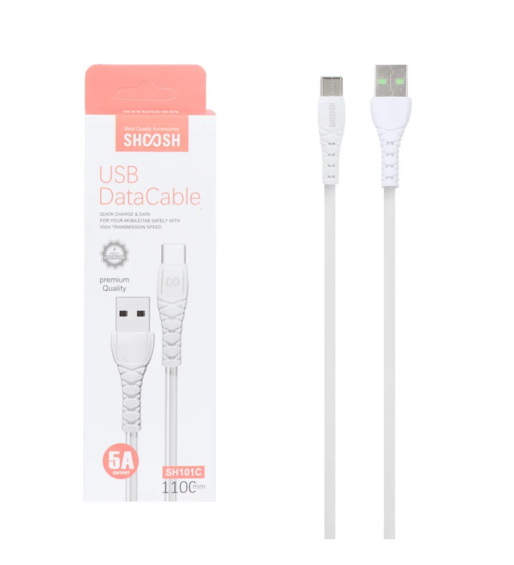 تصویر  کابل شارژ 1.1 متری فست شارژ Type-C شوش مدل SH101C