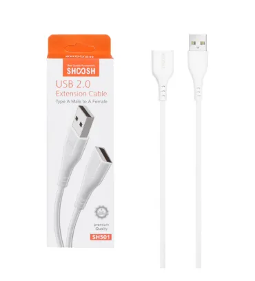 تصویر  کابل افزایش طول 30 سانتی USB2.0 شوش مدل SH501
