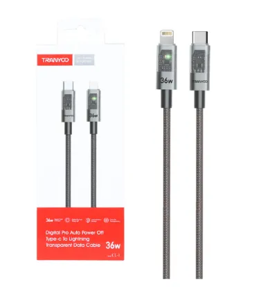 تصویر  کابل شارژ 1.2 متری فست ترانیو تایپ سی به لایتنینگ مدل CL-1