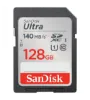 تصویر  کارت حافظه 128GB SDXC سن دیسک مدل Ultra SDXC UHS-I U1 140MB ( مخصوص دوربین عکاسی )